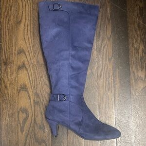 Elegant Blue Knee-High Women's Boots
